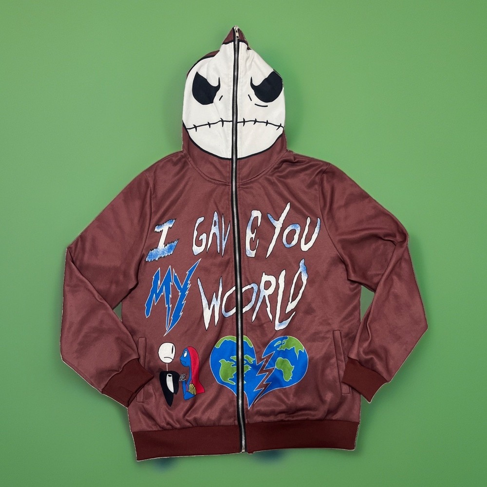 RARE Jack I Gave You My World Graphic Hoodie Full Zip Small Adult S